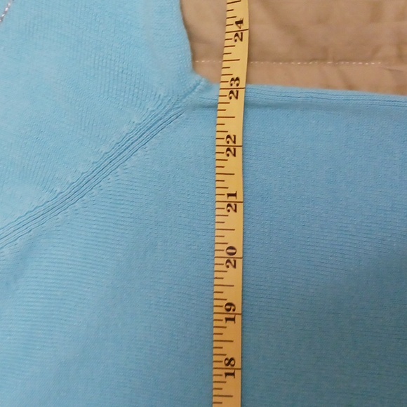 Turquoise blue beaded cardigan sweater by Quacker Factory Large - Picture 8 of 10